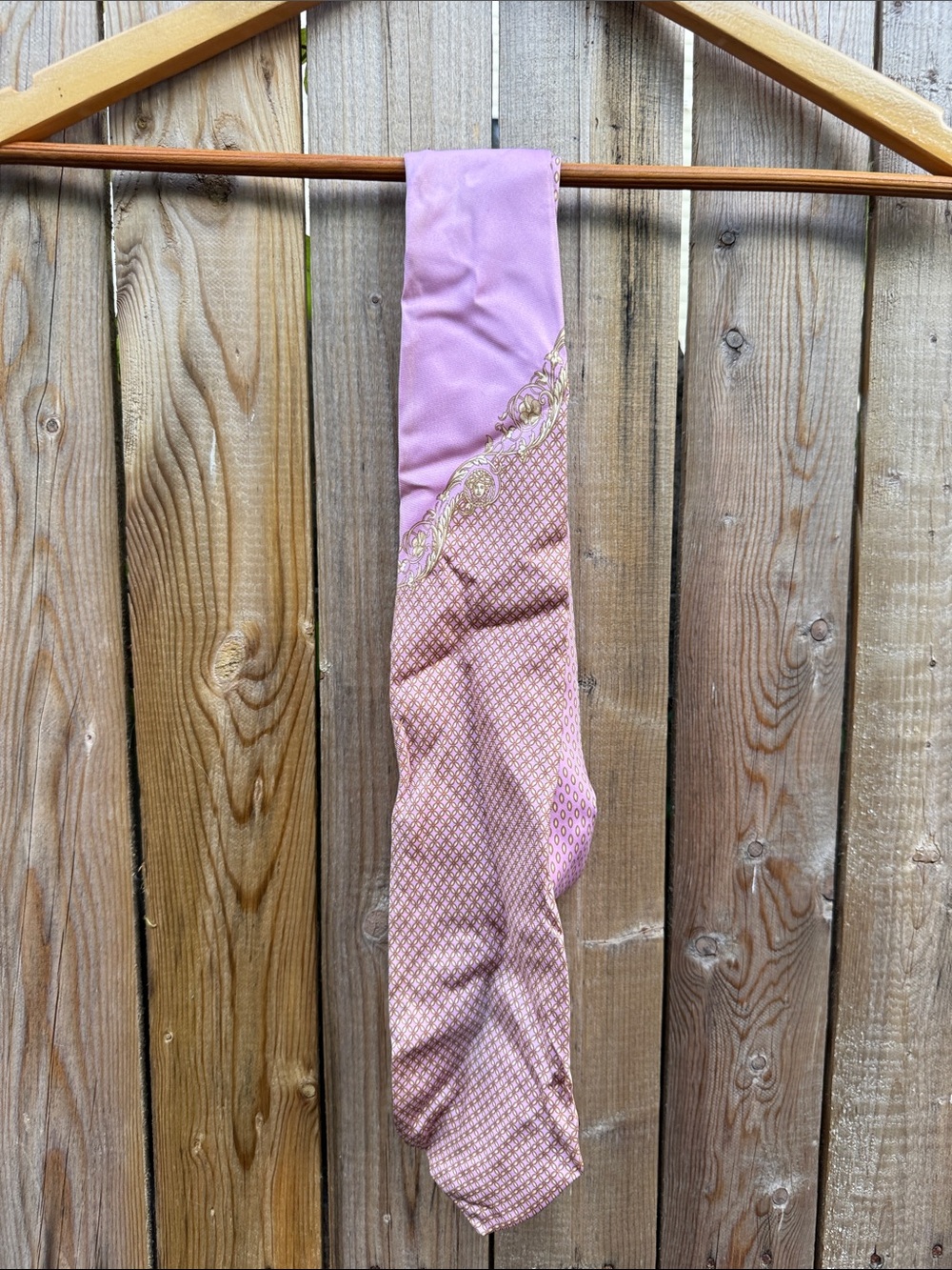 Versace pink Patterned Silk Tie